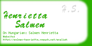 henrietta salmen business card